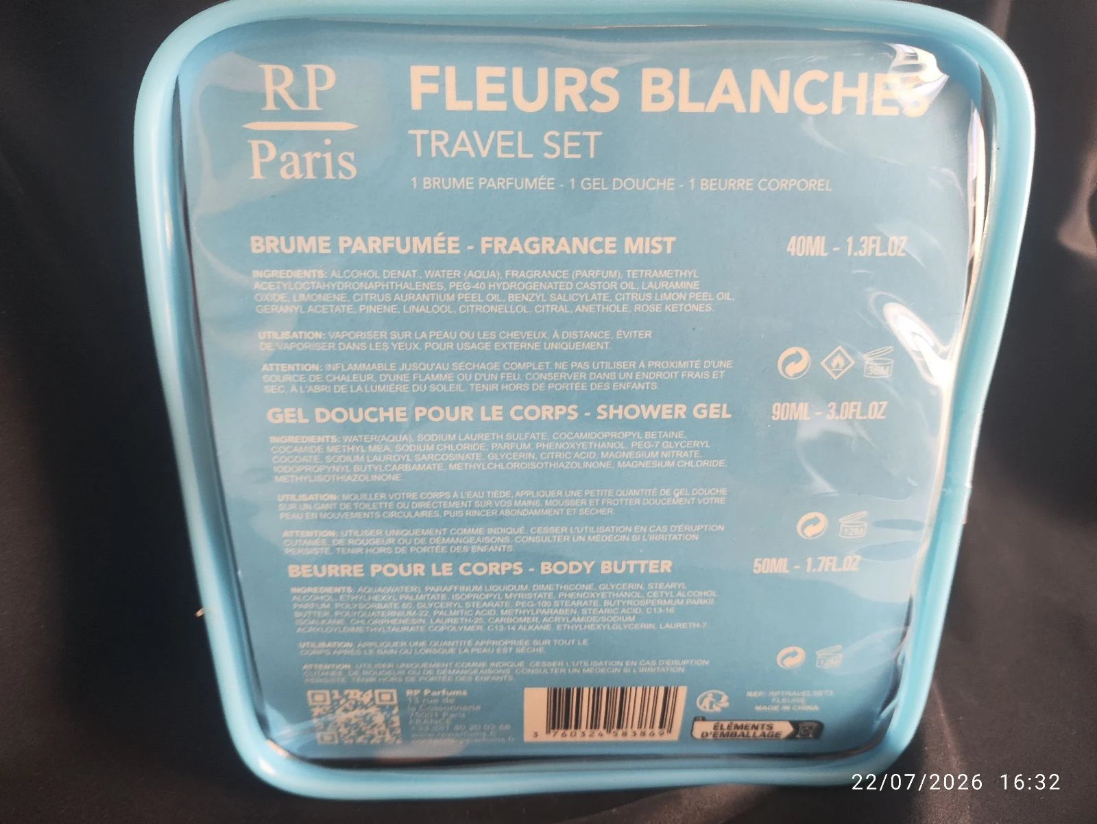 Conjunto de 3 piezas con flores blancas - RP Paris – photo 3